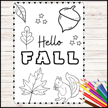 First day of fall coloring pages