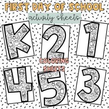 First day of school coloring pages