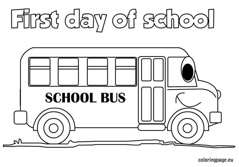 The first day of school coloring page school coloring pages first day of school st day of school