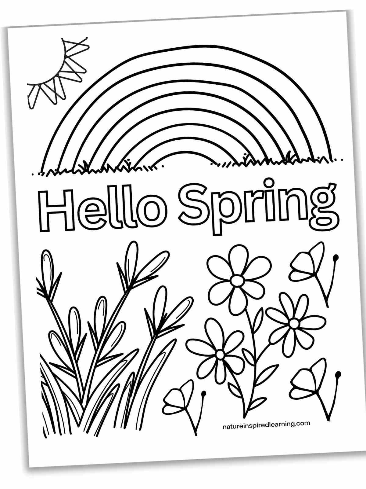 Beautiful spring coloring pages