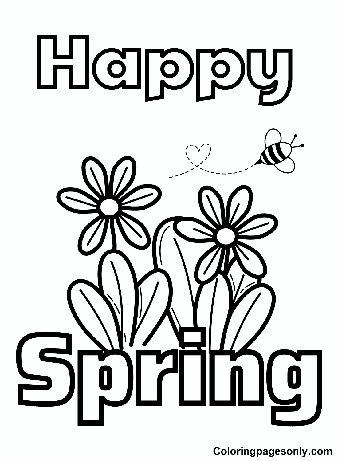First day of spring coloring pages printable for free download