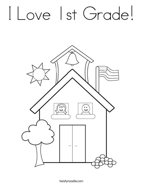 I love st grade coloring page