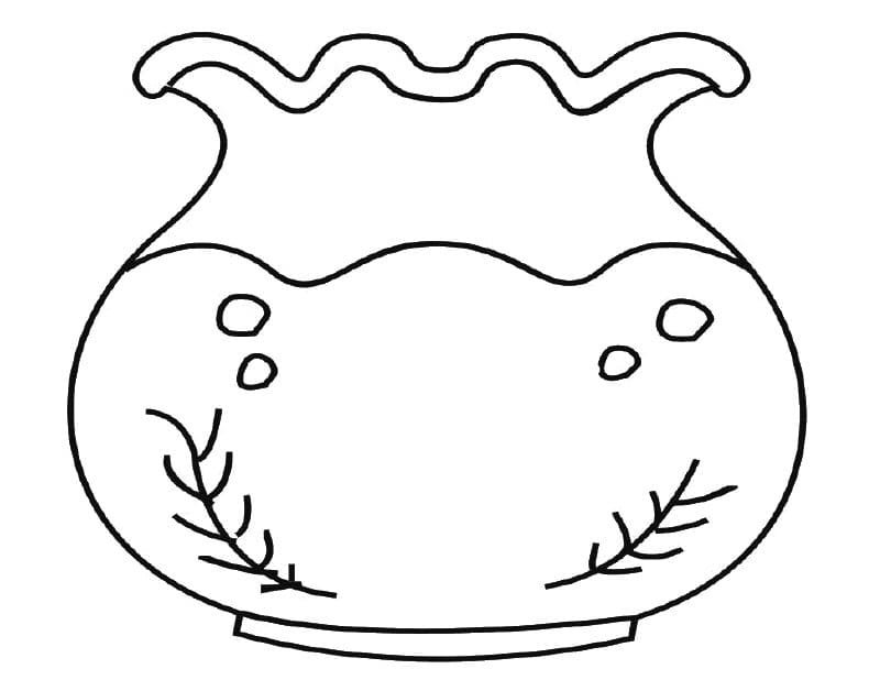 Fish bowl coloring pages printable for free download