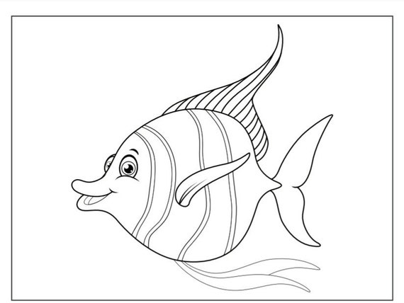 Fish coloring pages fish template printable coloring pages