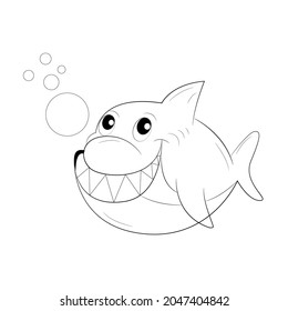 Fish children coloring page children coloring stock vector royalty free