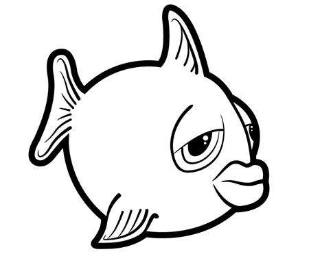 Views fish coloring page fish drawing outline cartoon fish