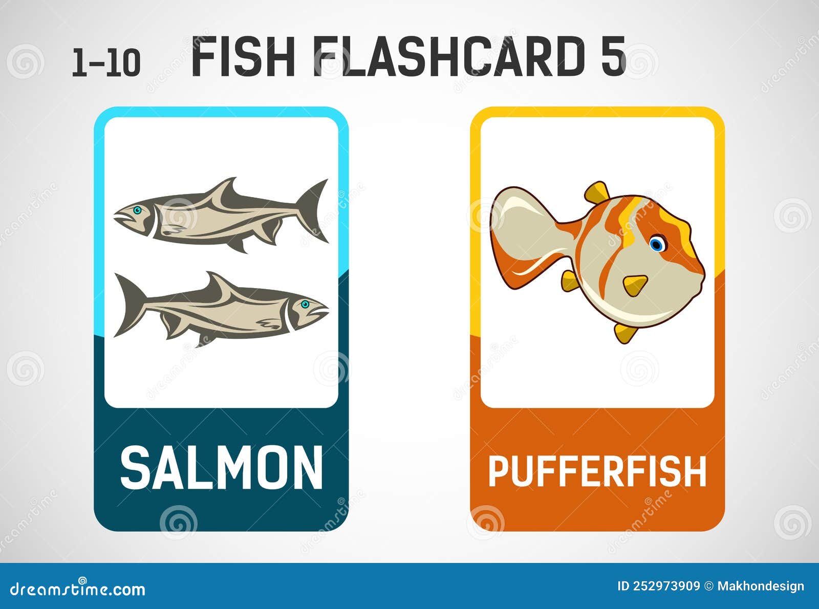Dolphin flashcard stock illustrations vectors clipart