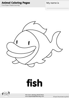 Free fish coloring page from super simple learning fish coloring page coloring pages preschool coloring pages