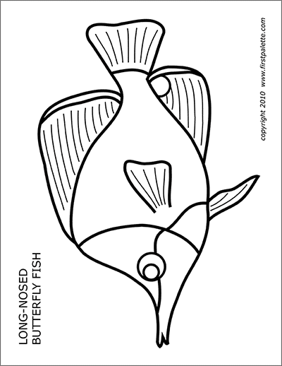Coral reef fishes free printable templates coloring pages