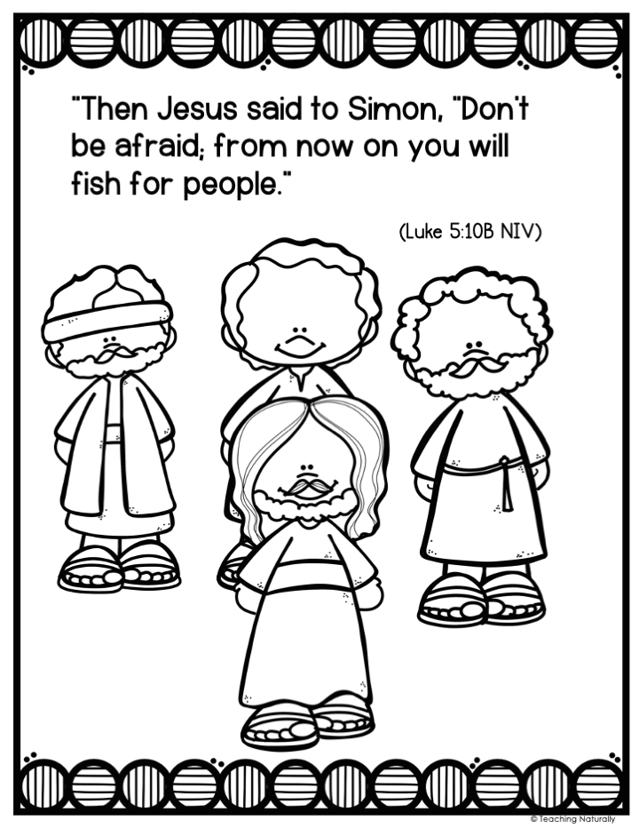 Miraculous catch of fish fishers of men bible lesson for preschool kindergarten