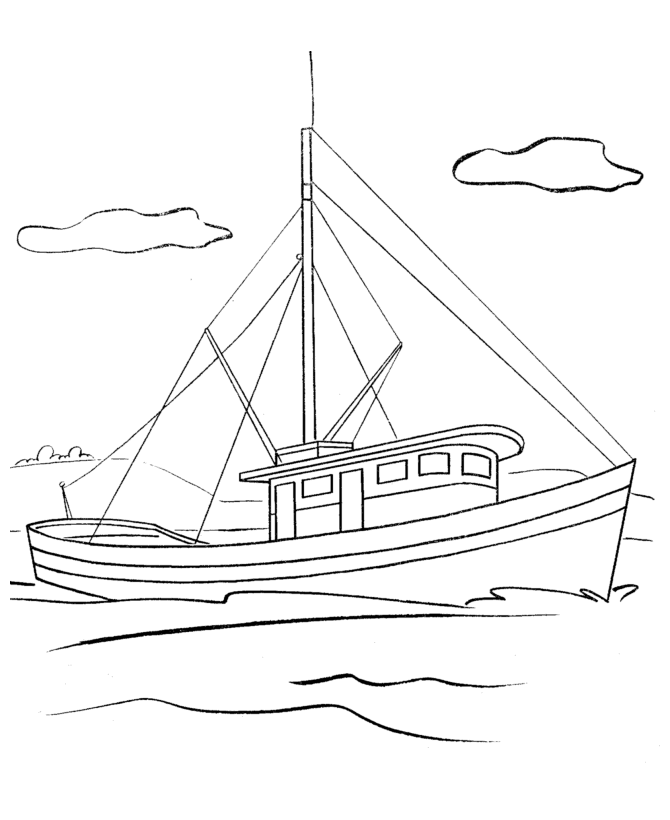 Bluebonkers ships and boats coloring pages