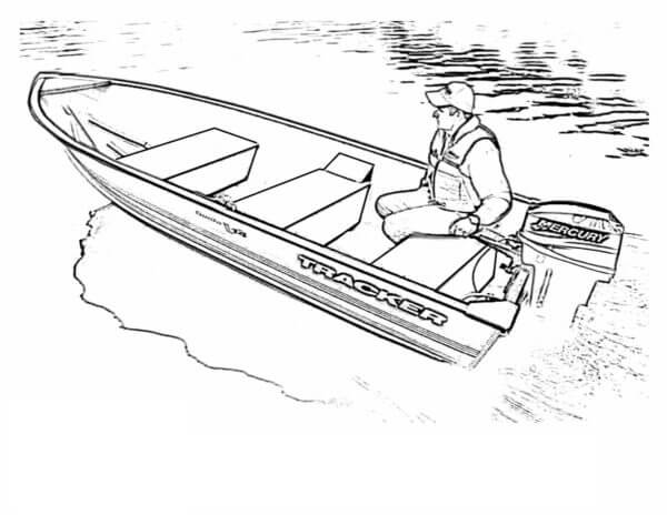 The captain controls his ship coloring page