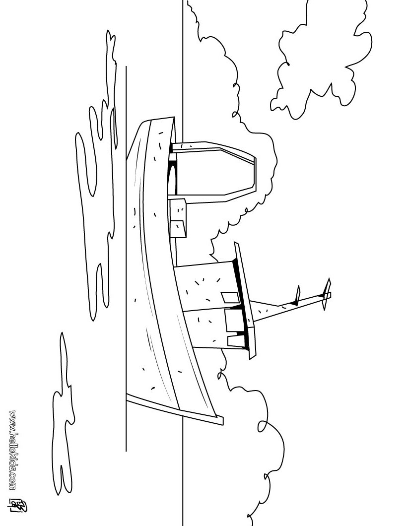 Fishing boat coloring pages