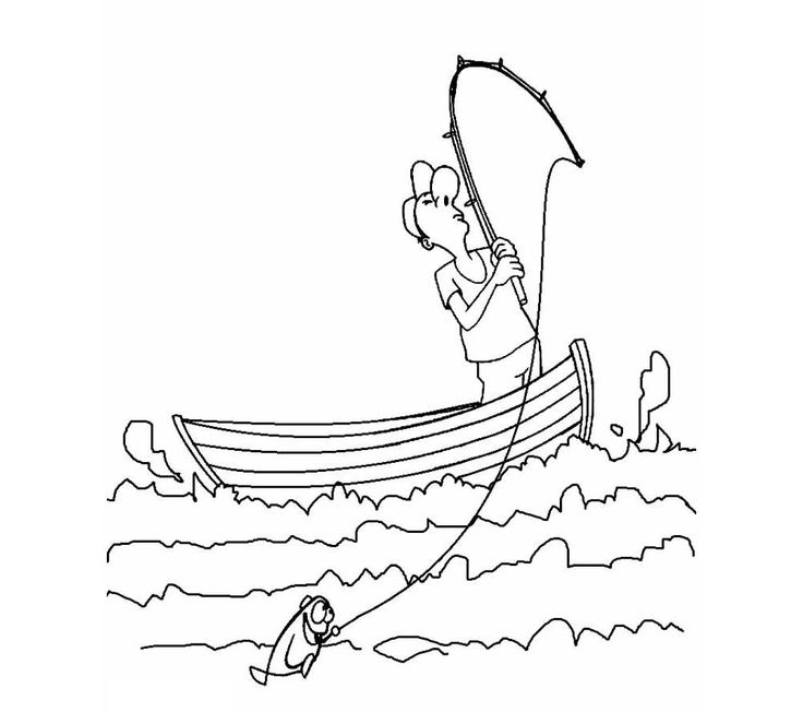 Fishing boat coloring pages free