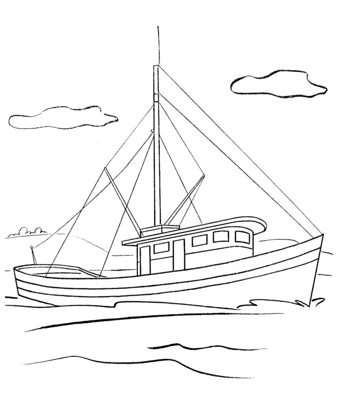 Bluebonkers ships and boats coloring pages