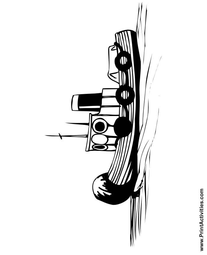 Fishing boat coloring page fishing