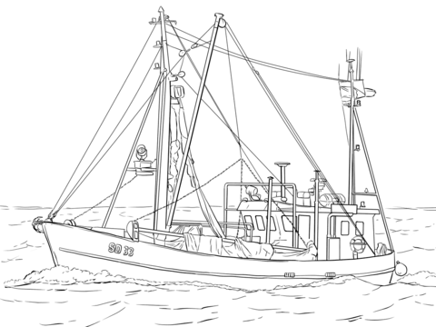 Fishing boat coloring page free printable coloring pages