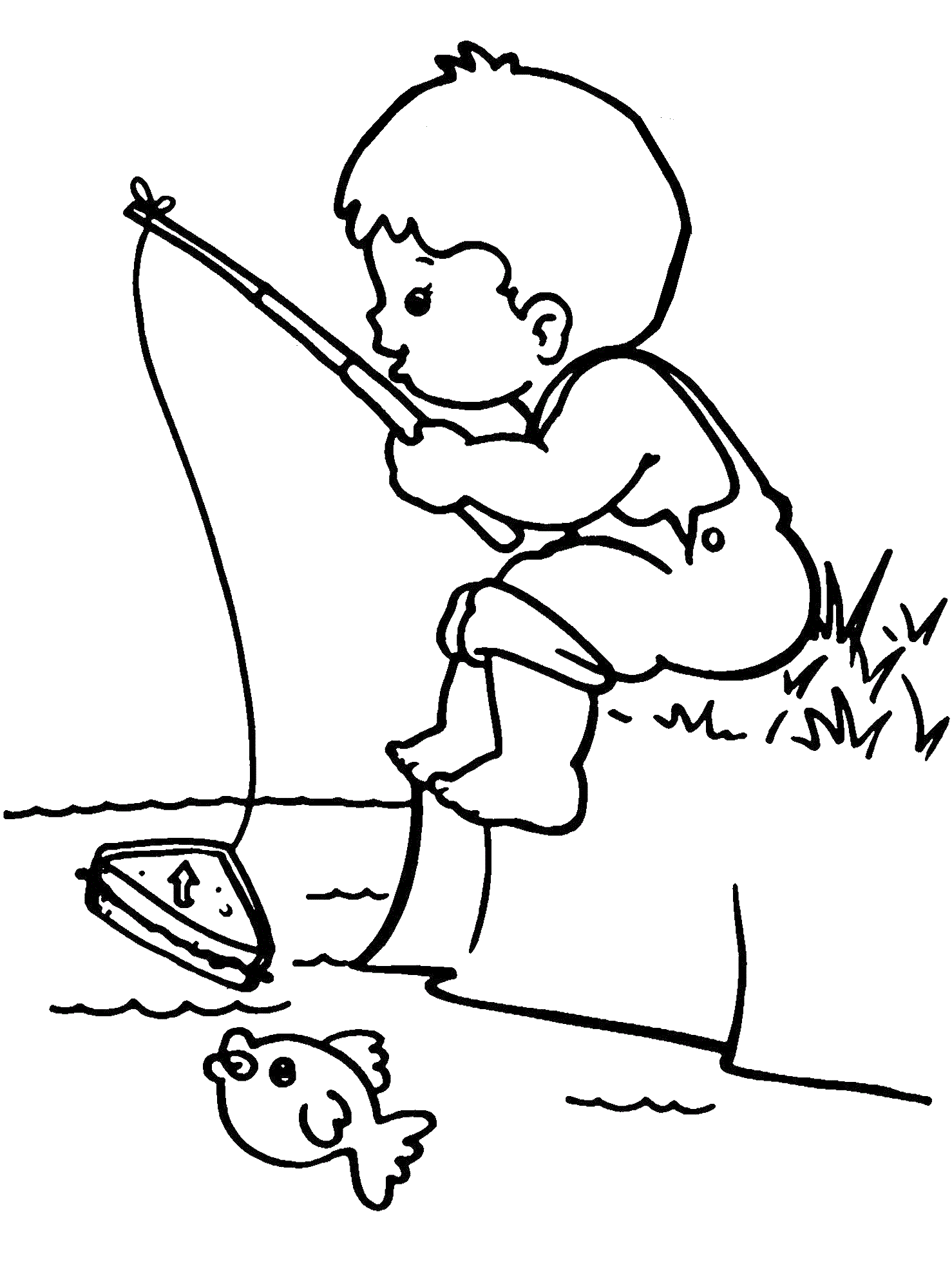 Fishing coloring pages