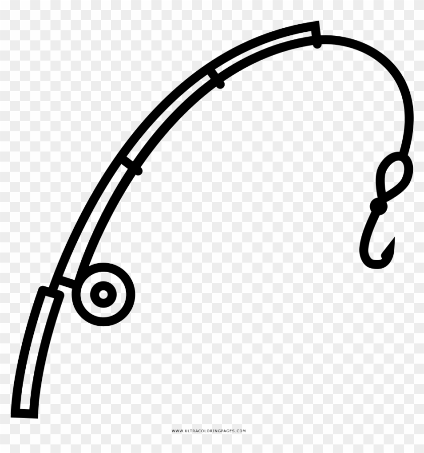 Printable fishing pole coloring page with rod ultra