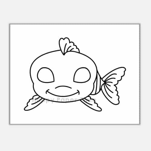 Pond animal masks paper printable
