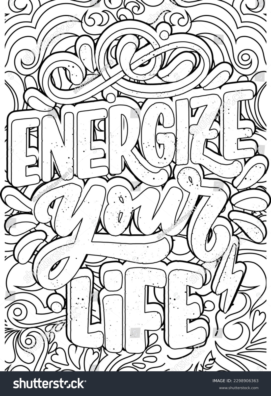 Motivational quotes coloring pages design sportfitness stock vector royalty free