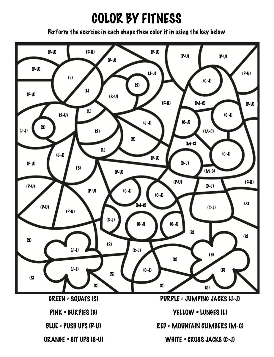 William potter on x got a little inspired from a fb post from bigtennphysed here is a link to all color by fitness coloring sheets i created teachershelpingteachers hpeathome smallspacesmallproblems physed
