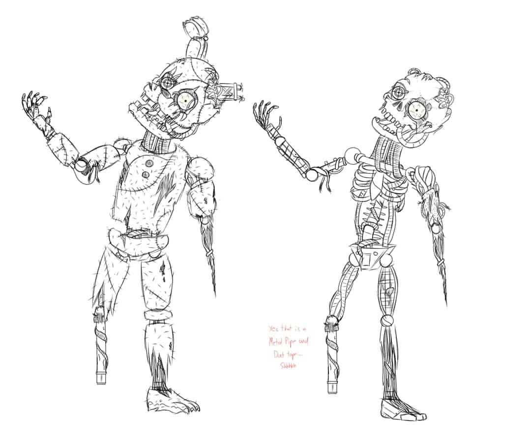 Scraptrap fnaf coloring pages fnaf fnaf art