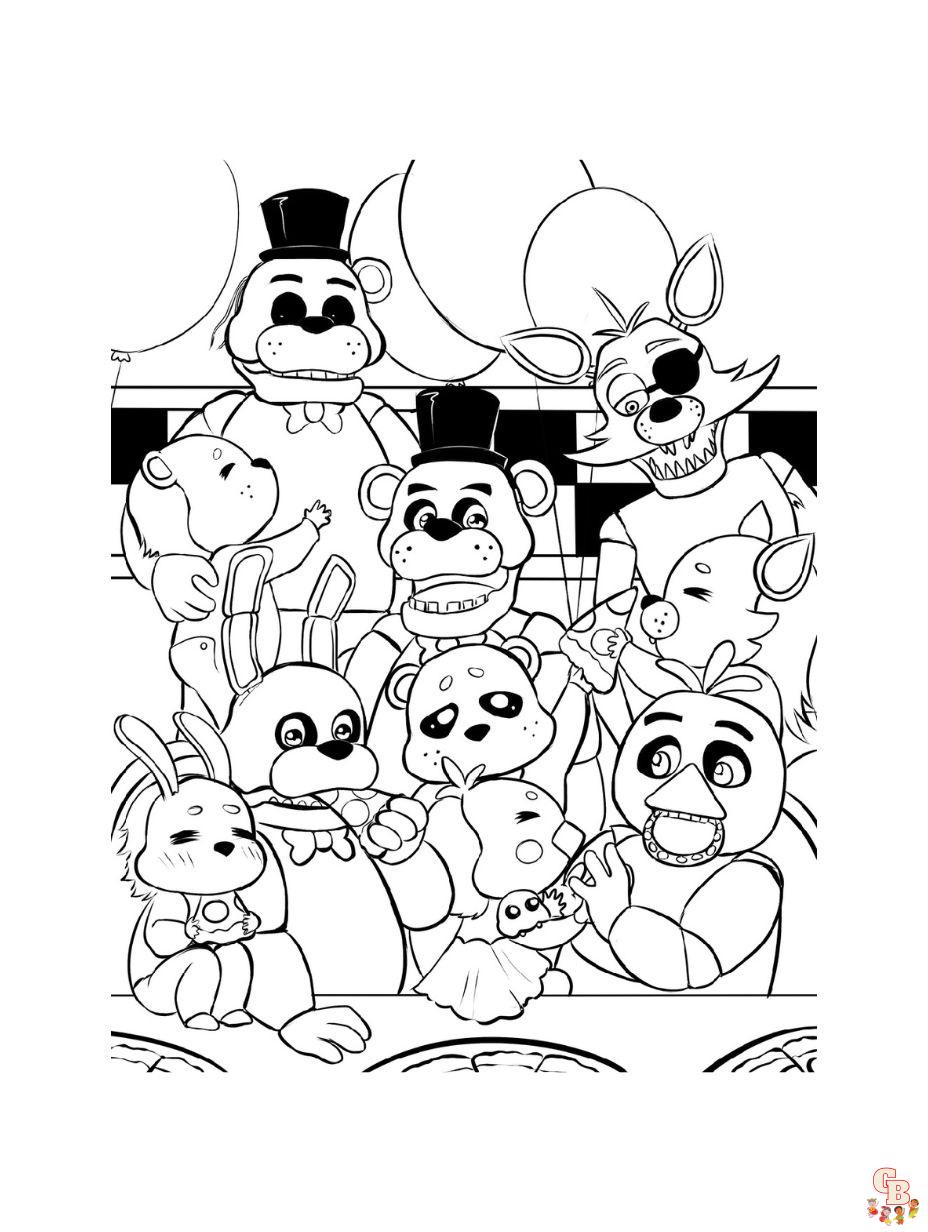 Freddy fazbear coloring pages