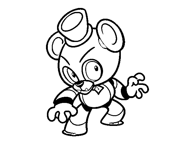 Toy freddy from five nights at freddys coloring page