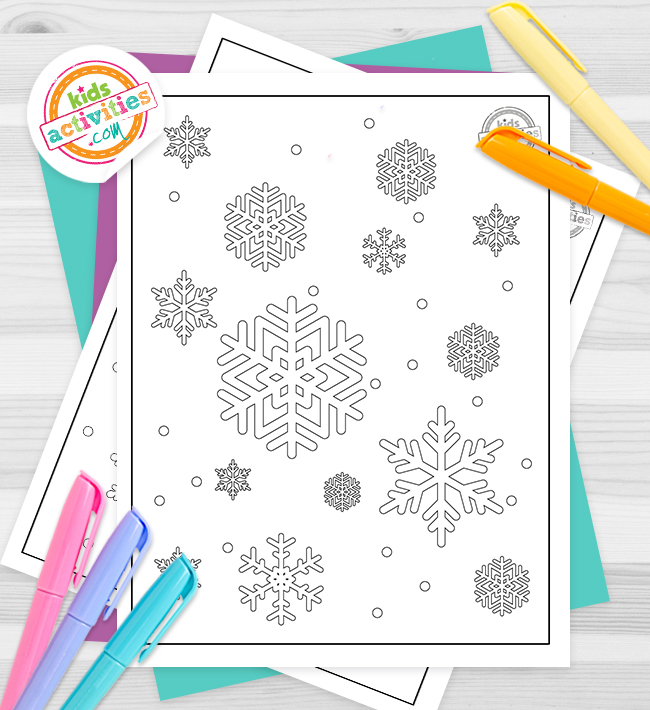 Free printable snowflakes coloring pages kids activities blog