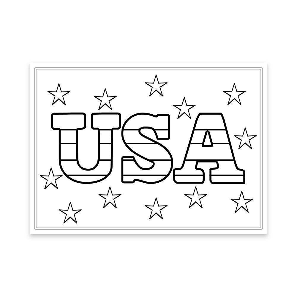 Th of july coloring cards set of â the invite lady