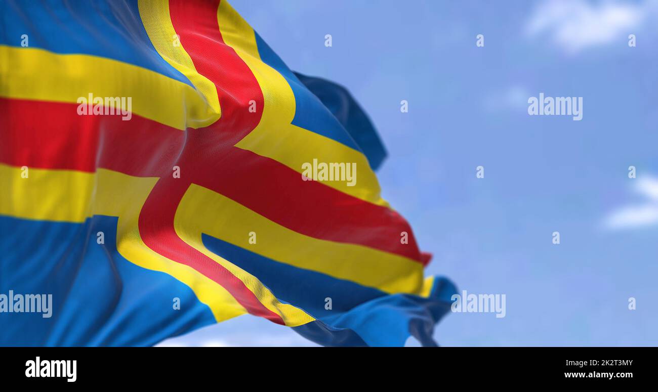 Aland island flag hi