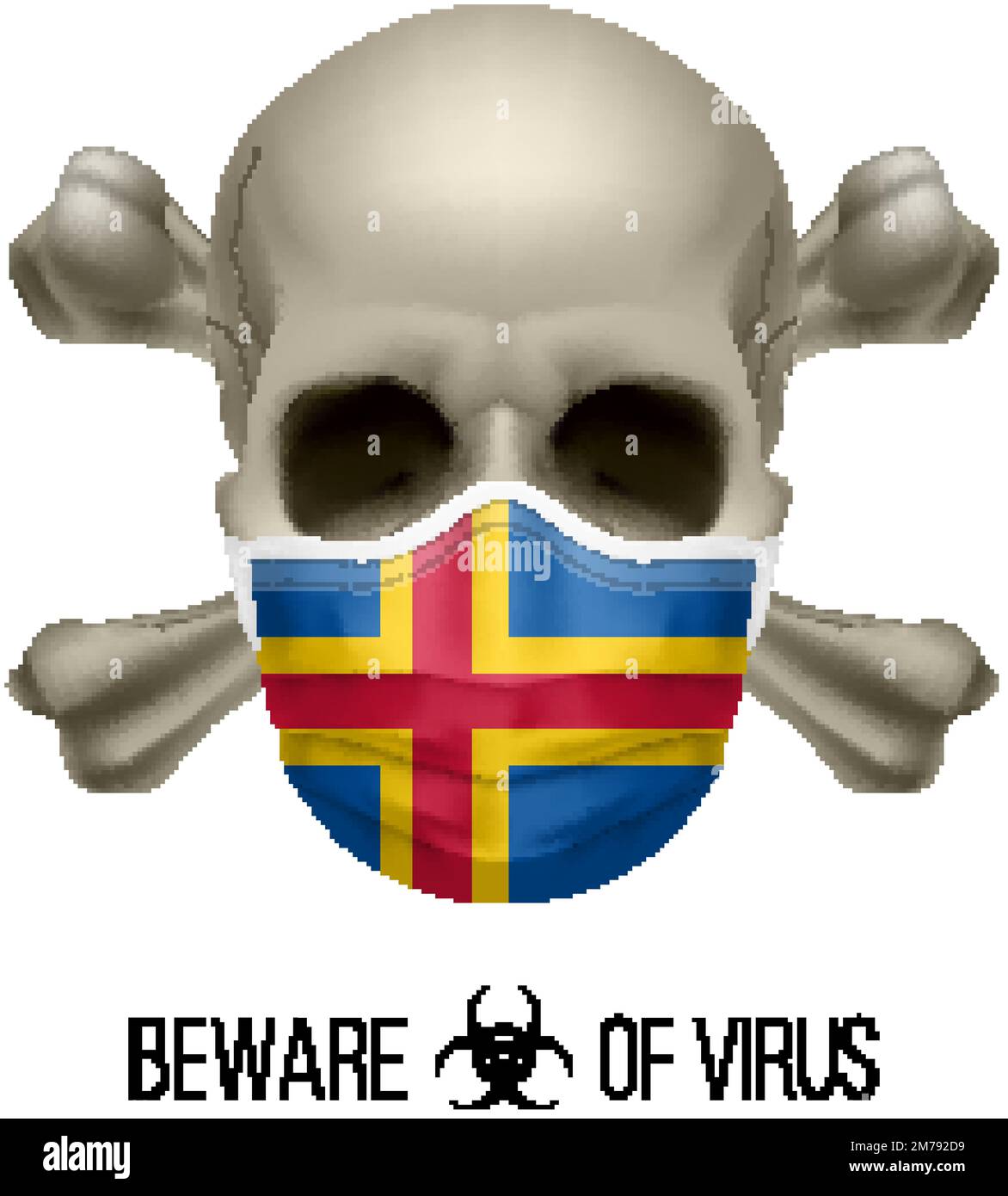 Aland island flag hi