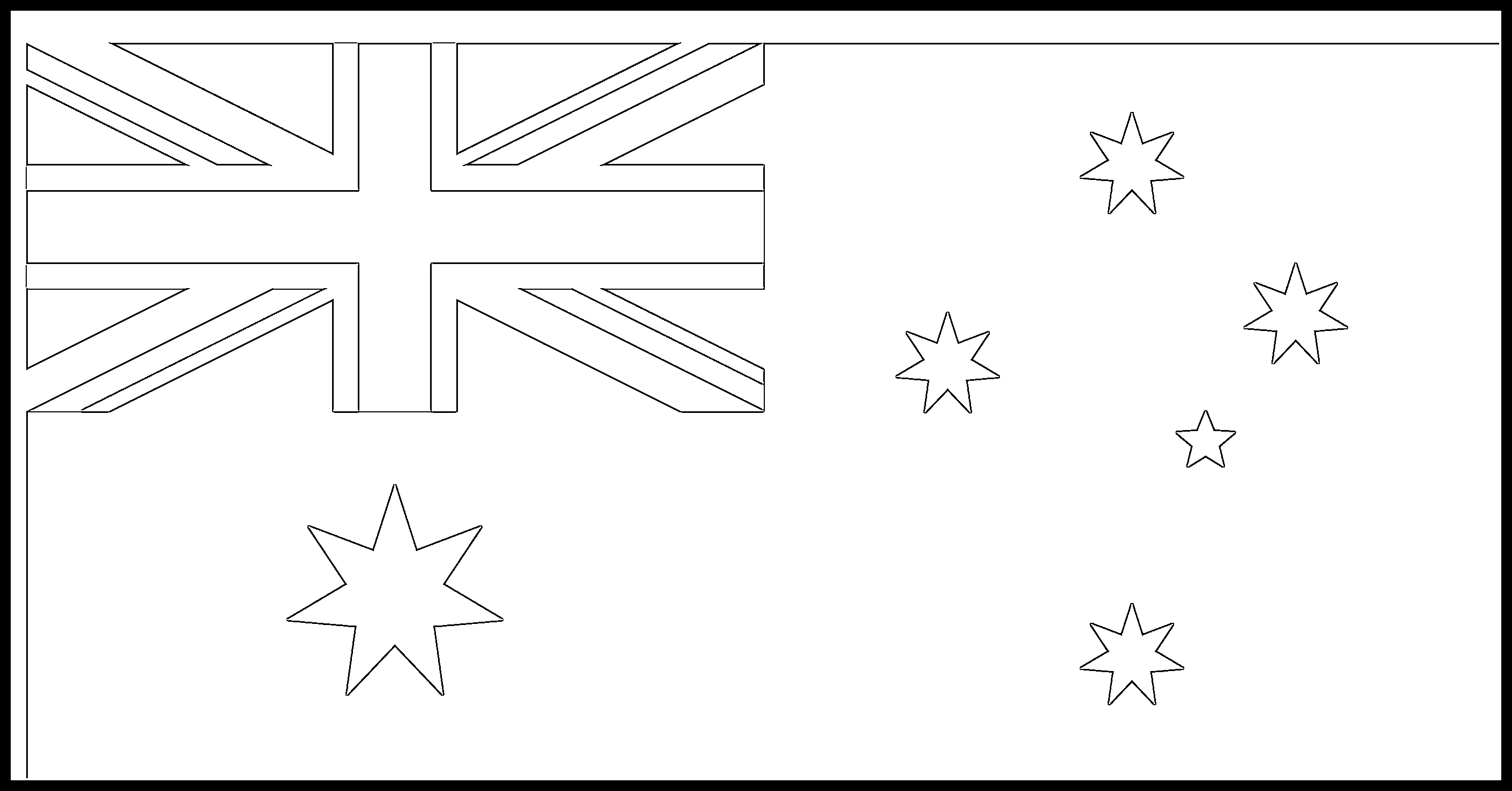 Australia flag colouring page â flags web