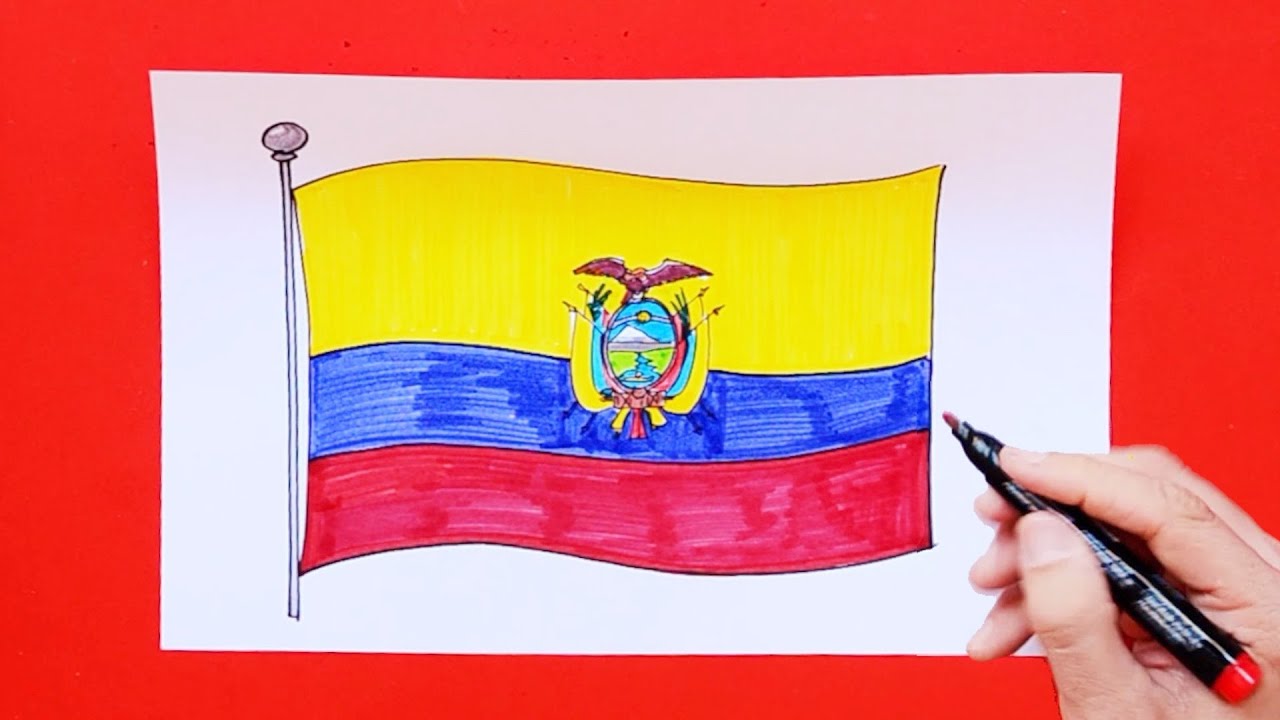 How to draw the flag of ecuador
