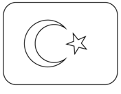 Flag of turkey emoji coloring page free printable coloring pages