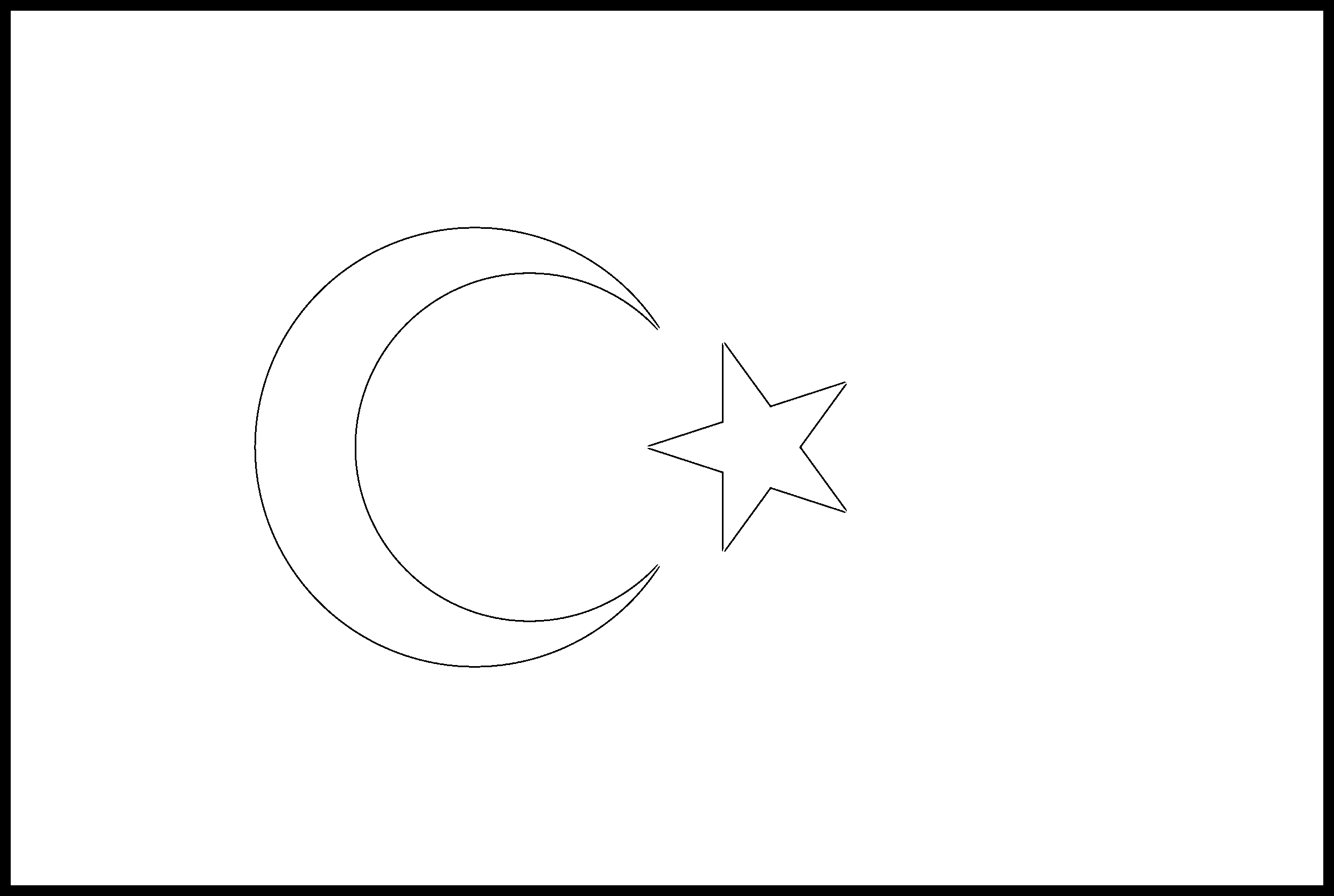 Turkey flag colouring page â flags web