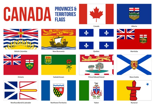Thousand canadian provinces flags royalty