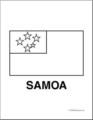 Clip art flags samoa coloring page i