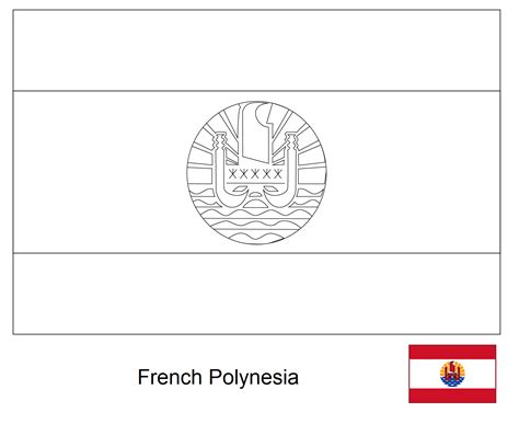 French polynesia flag louring pages