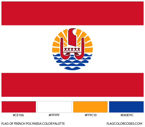 French polynesia flag color codes