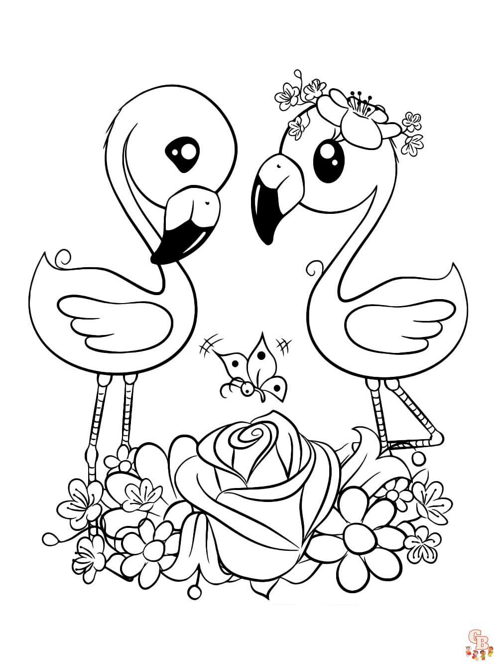 Flamingo coloring pages