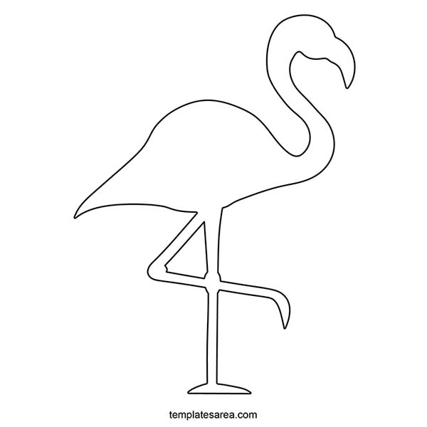 Free printable flamingo template