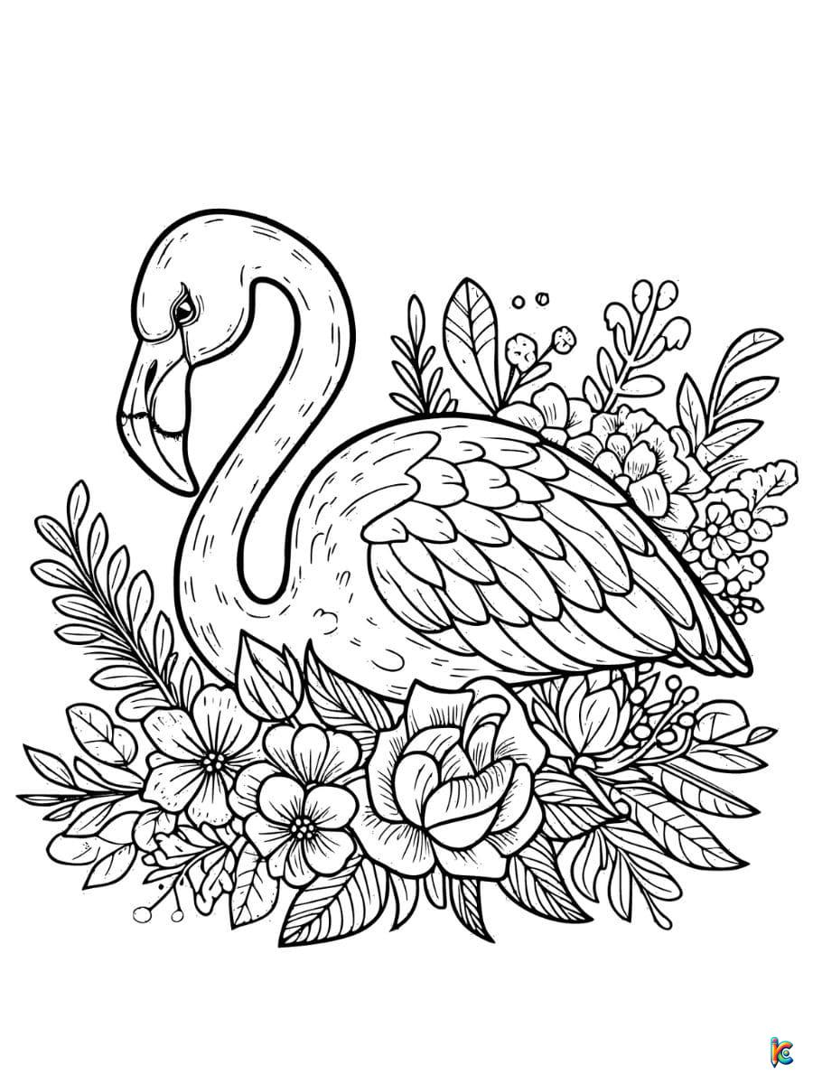 Flamingo coloring pages â