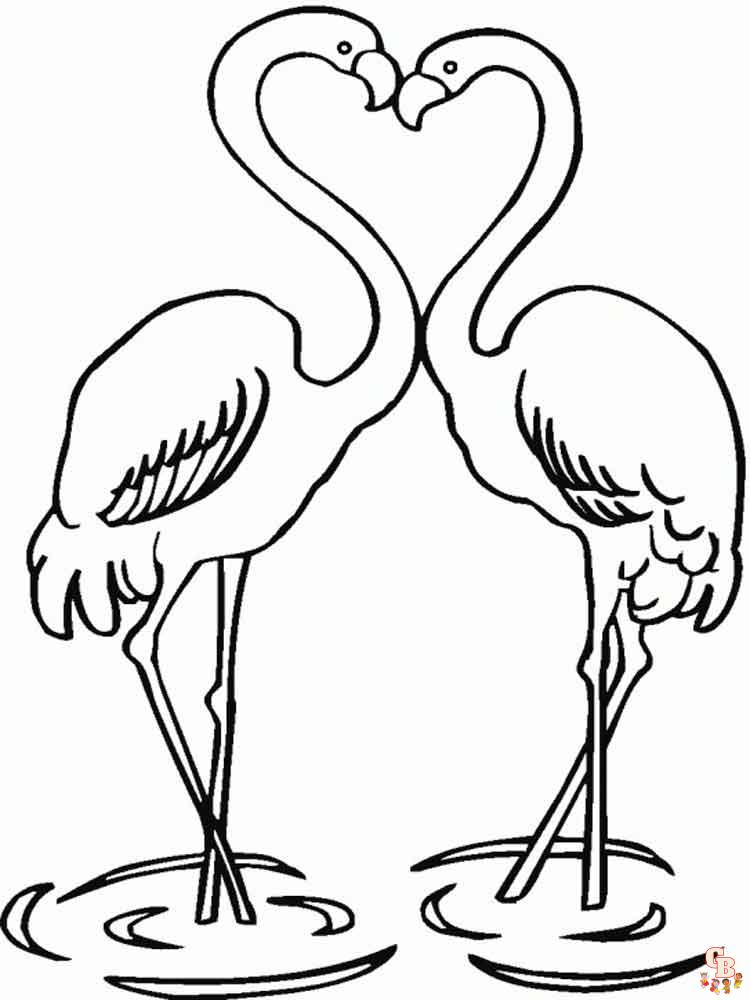 Flamingo coloring pages
