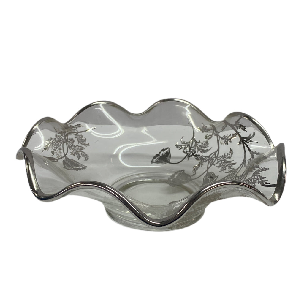 Silver city flanders poppy with sterling silver overlay bowl cambridge