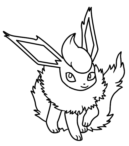 Flareon coloring page by bellatrixie