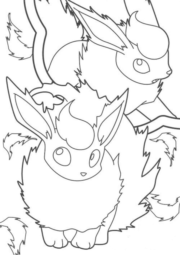 Free easy to print eevee coloring pages
