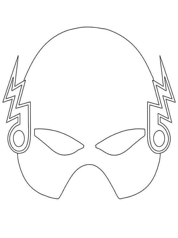 Flash mask coloring page