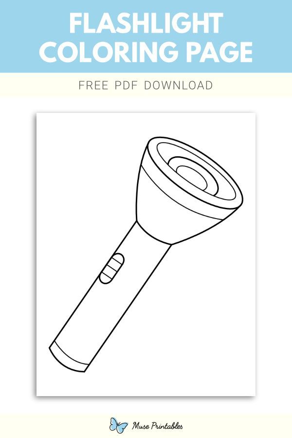 Free flashlight coloring page flashlight coloring pages flashlight craft